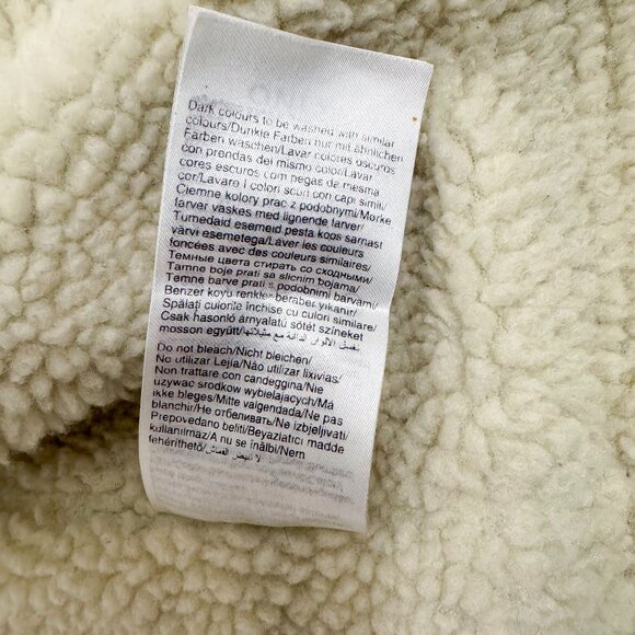 VINTAGE STYLE DENIM SHERLING FUR COLLAR JACKET ZIP UP ONLY BRAND SIZE MEDIUM - Picture 11 of 13